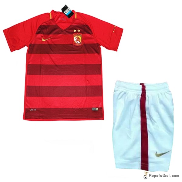 Camiseta Evergrande Replica Primera Ropa Niños 2017/18 Rojo